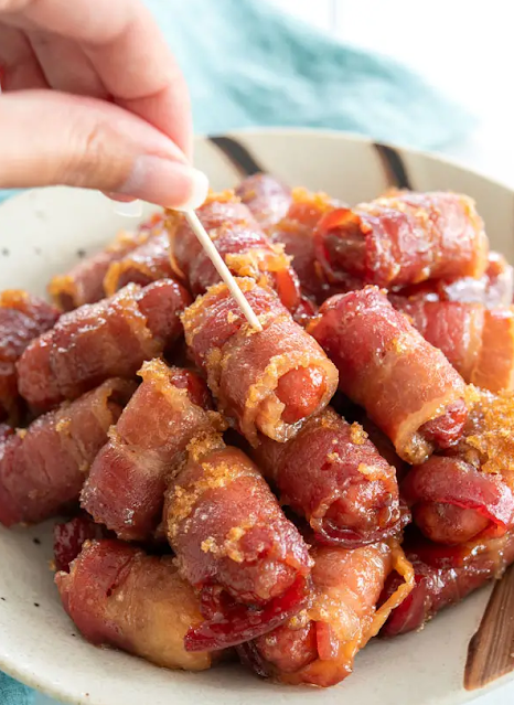 Little Smokies Wrapped in Bacon – I love…