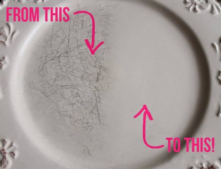 Learn how to easily remove black scratch marks from dinner plates. I