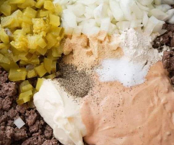 An easy dinner recipe that starts out with a base of ground beef ...